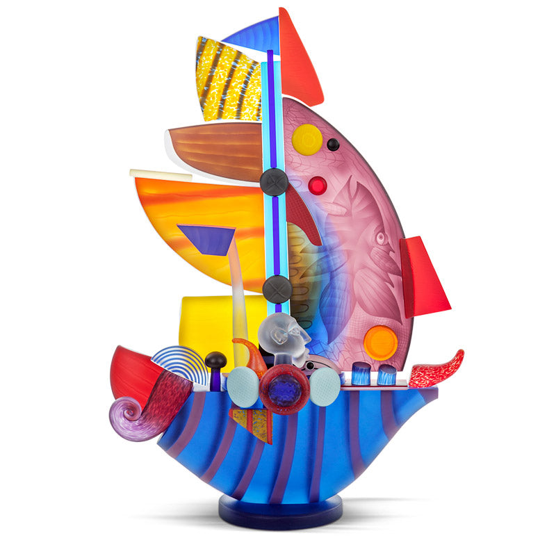 [product_option3], SAILBOAT MEDIUM - Object by PB, Art sculpture, 博羅夫斯基藝術水晶 | 中國官方 Borowski