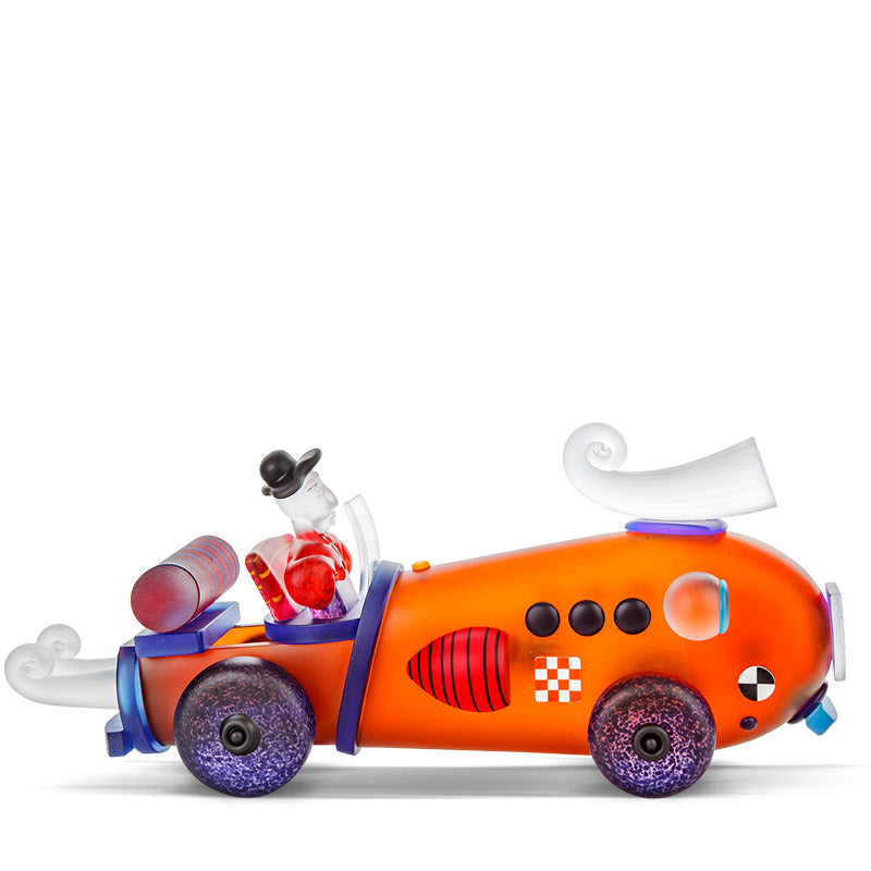 [product_option3], RETRO CAR & HIS MAN - Object by PB, Art sculpture, 博羅夫斯基藝術水晶 | 中國官方 Borowski