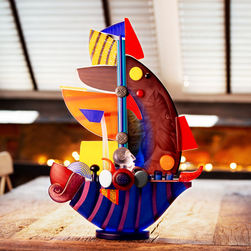 [product_option3], SAILBOAT MEDIUM - Object by PB, Art sculpture, 博羅夫斯基藝術水晶 | 中國官方 Borowski