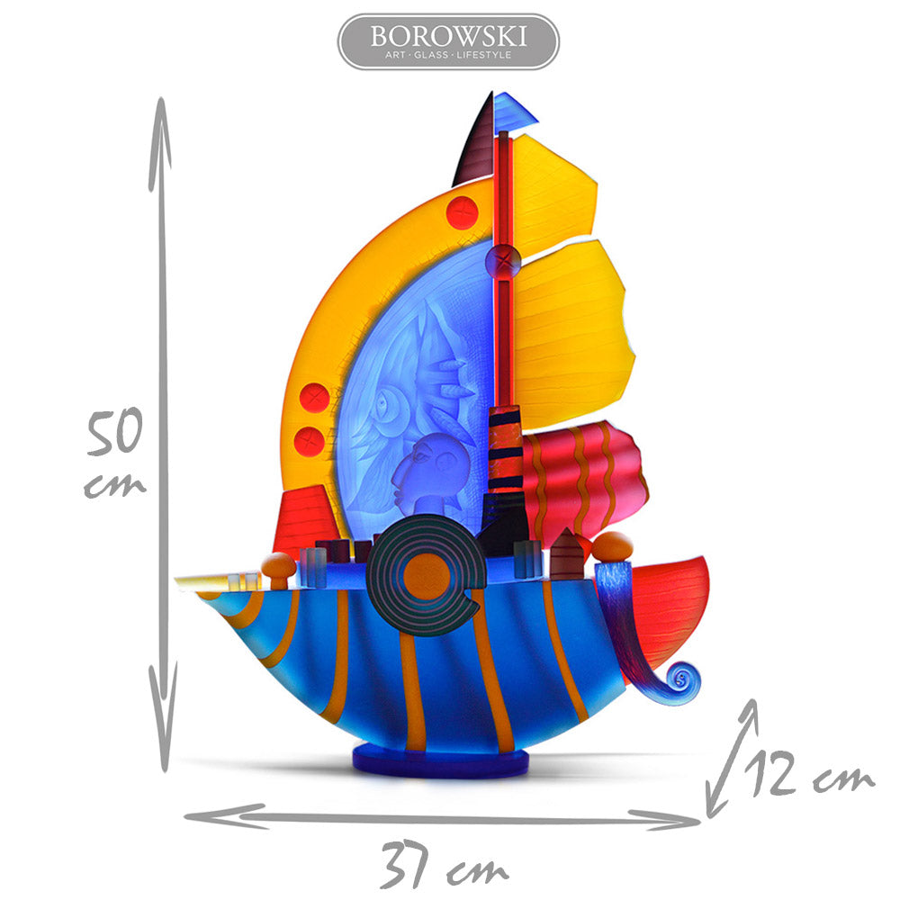 [product_option3], SAILBOAT MEDIUM - Object by PB, Art sculpture, 博羅夫斯基藝術水晶 | 中國官方 Borowski